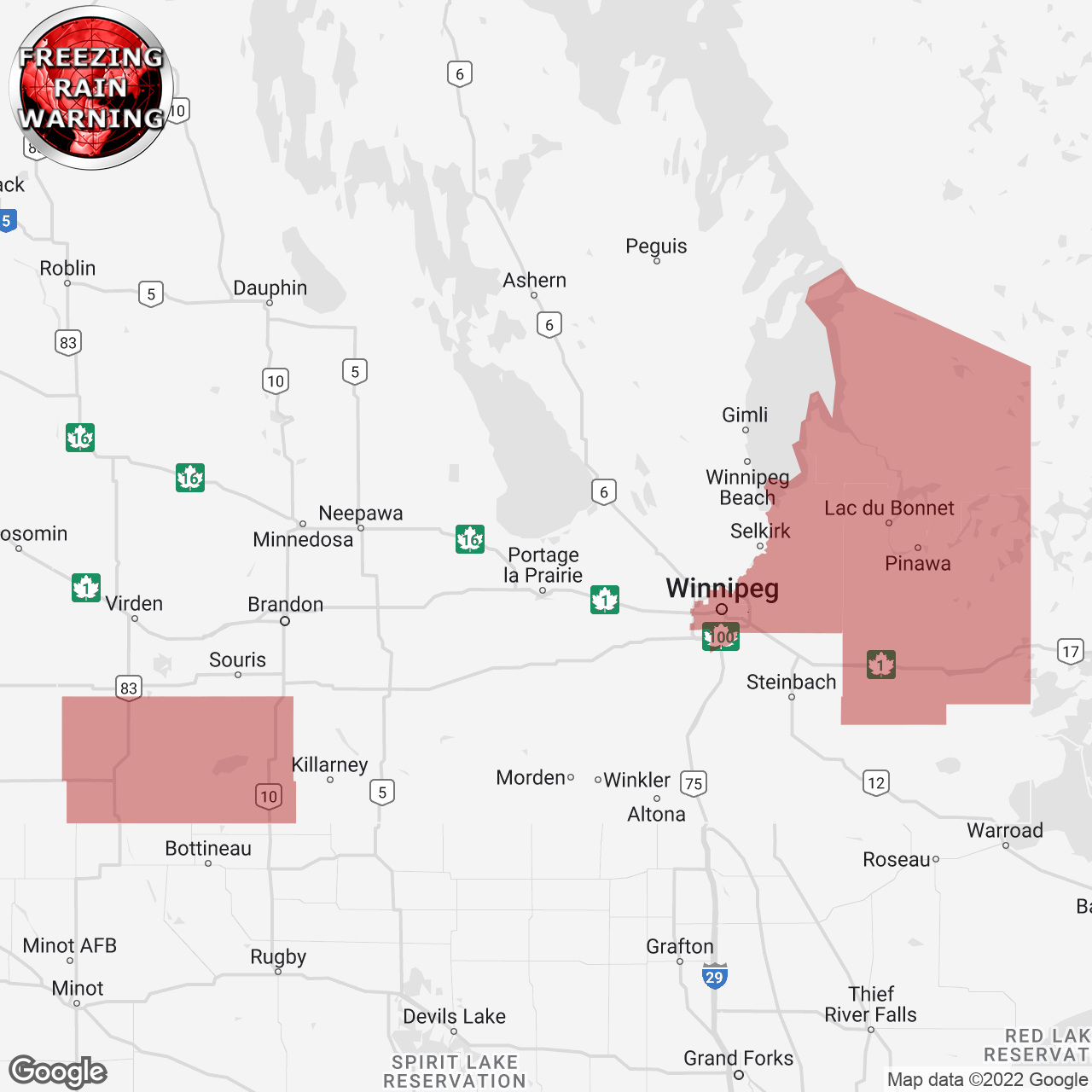 Freezing Rain Warning Issued