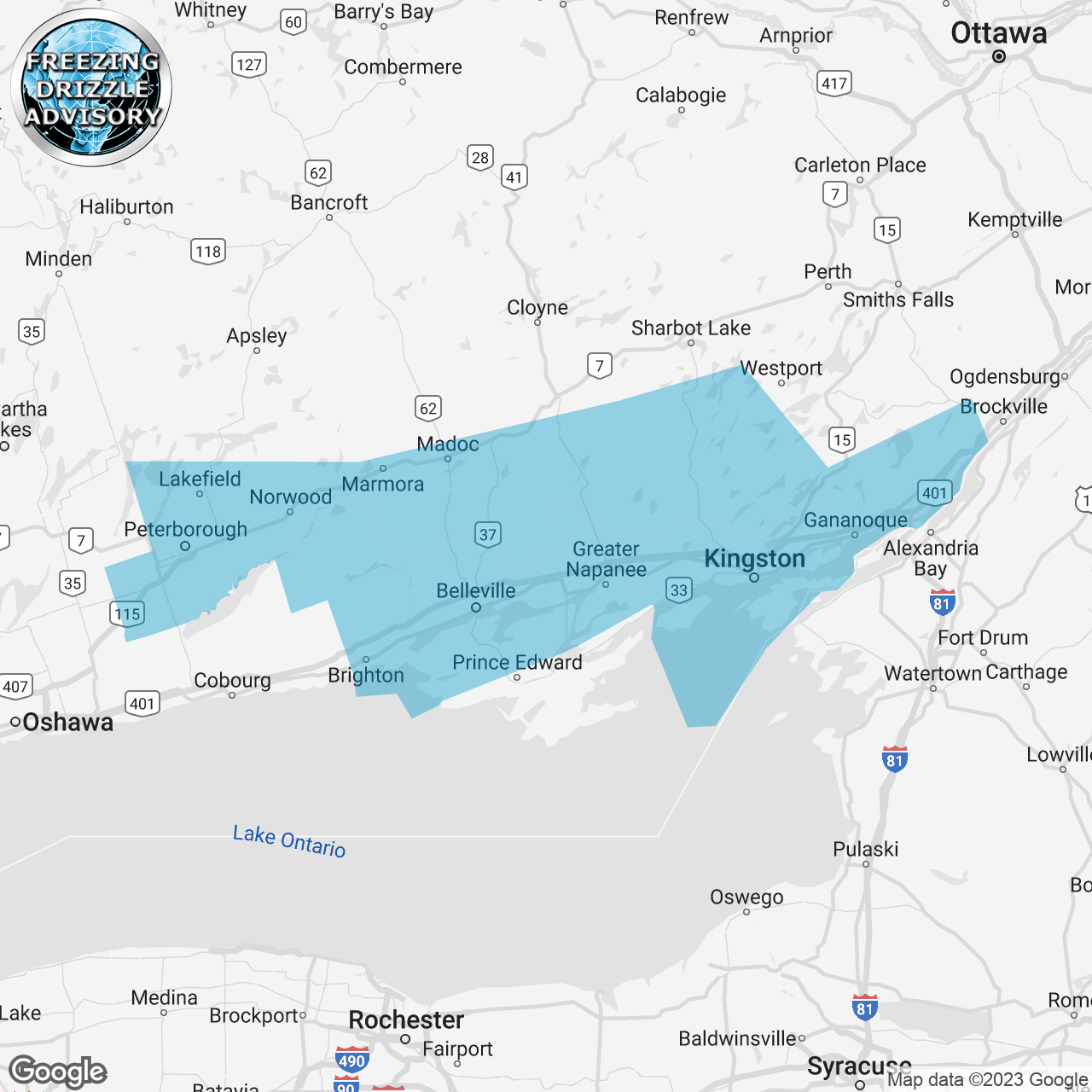 Freezing Drizzle Advisory Issued