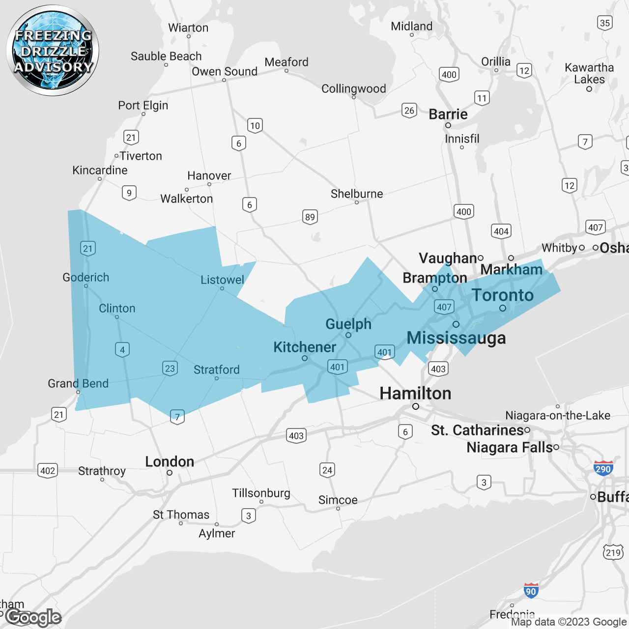 Freezing Drizzle Advisory Issued