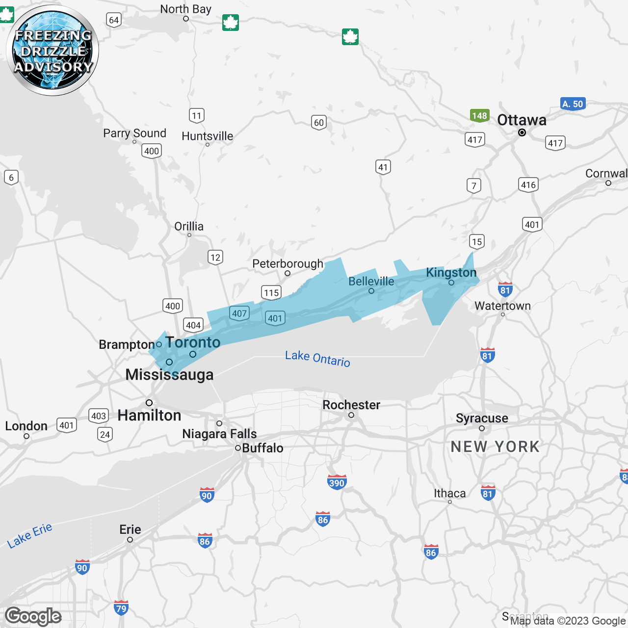 Freezing Drizzle Advisory Issued