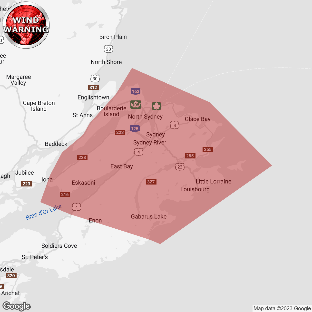 Wind Warning Issued