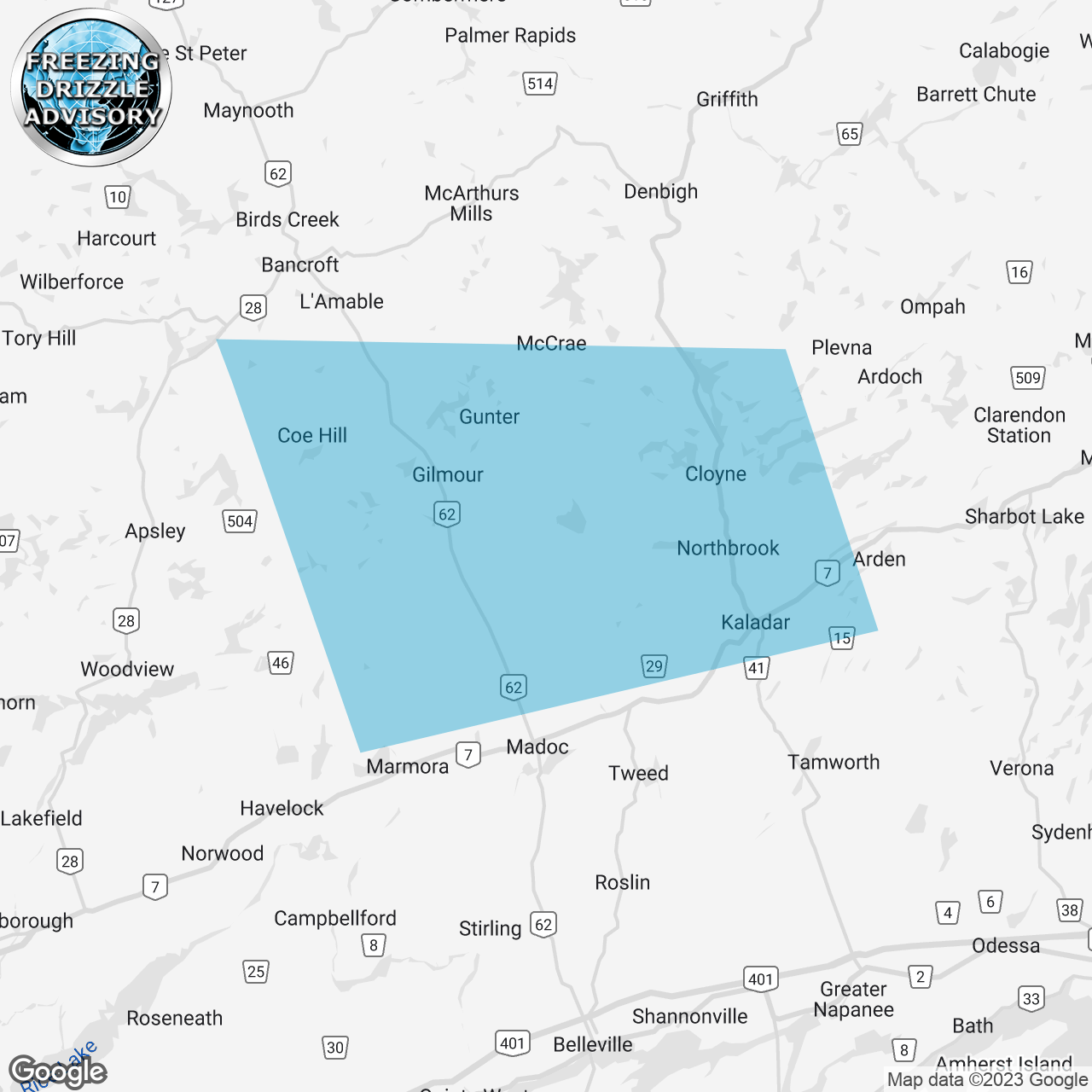 Freezing Drizzle Advisory Replaces Freezing Rain Warning