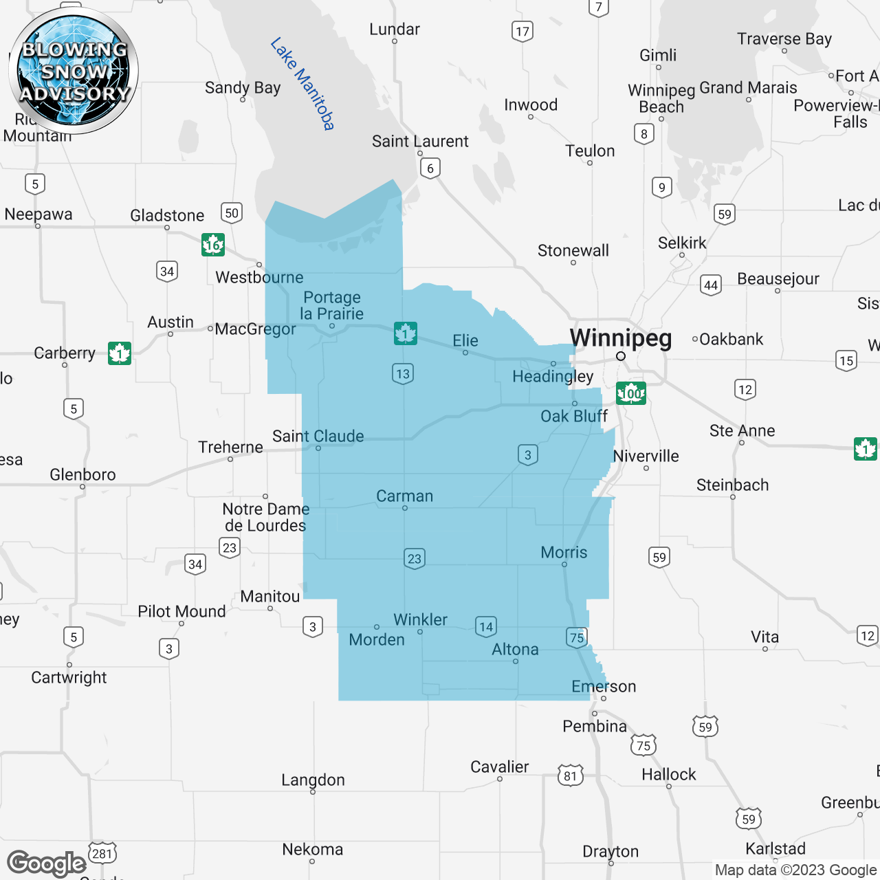 Blowing Snow Advisory Issued