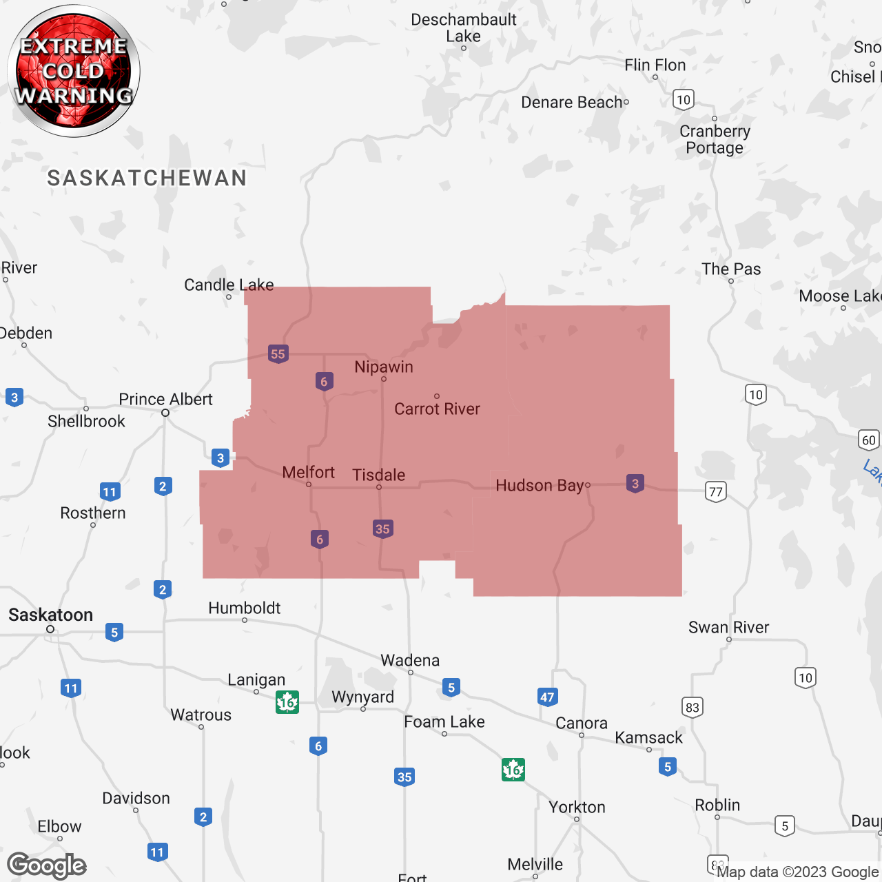 Extreme Cold Warning Issued