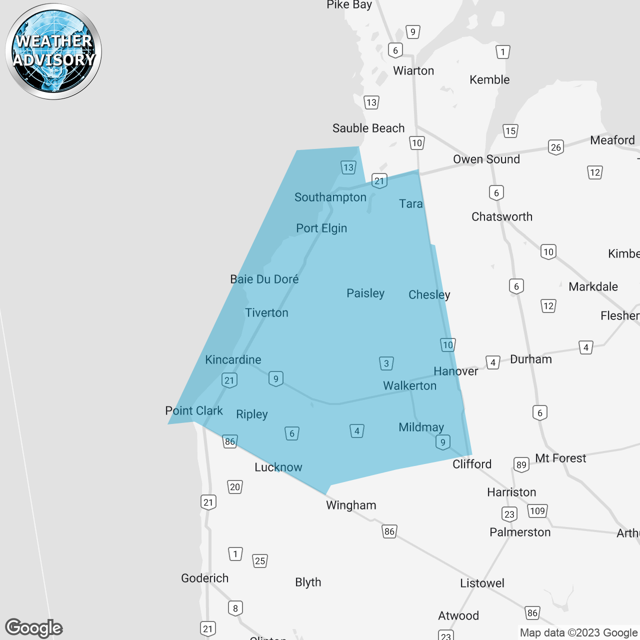 Weather Advisory Issued