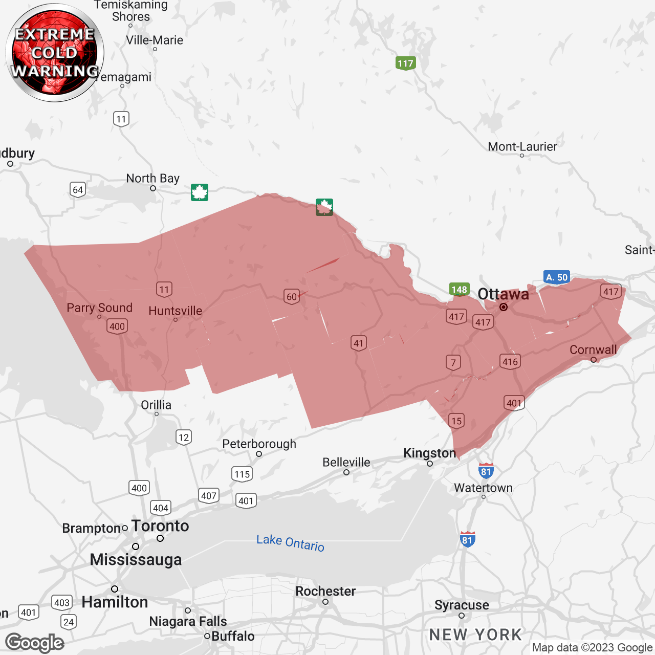 Extreme Cold Warning Issued Extreme cold warning issued