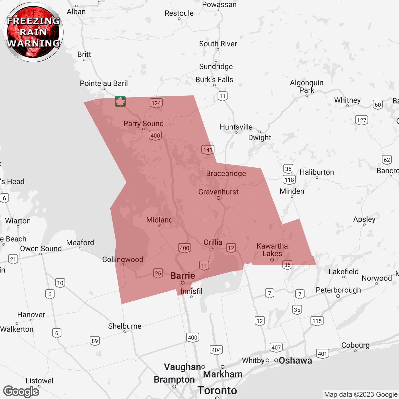 Freezing Rain Warning Issued