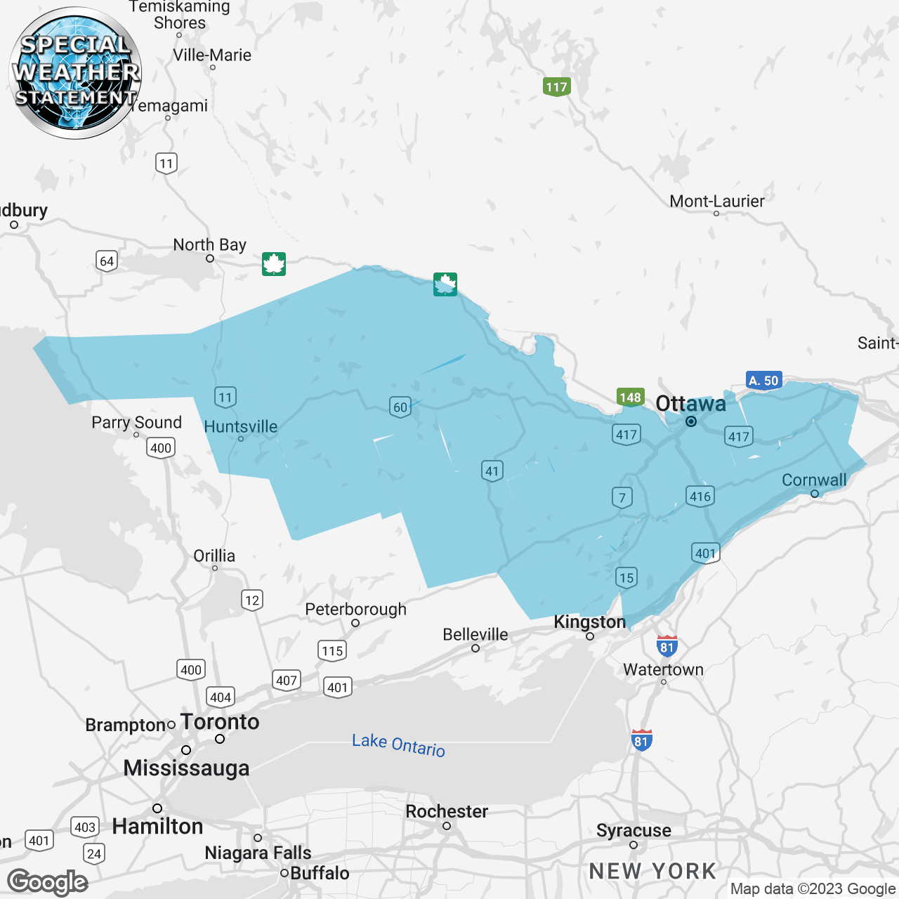 Special Weather Statement Issued