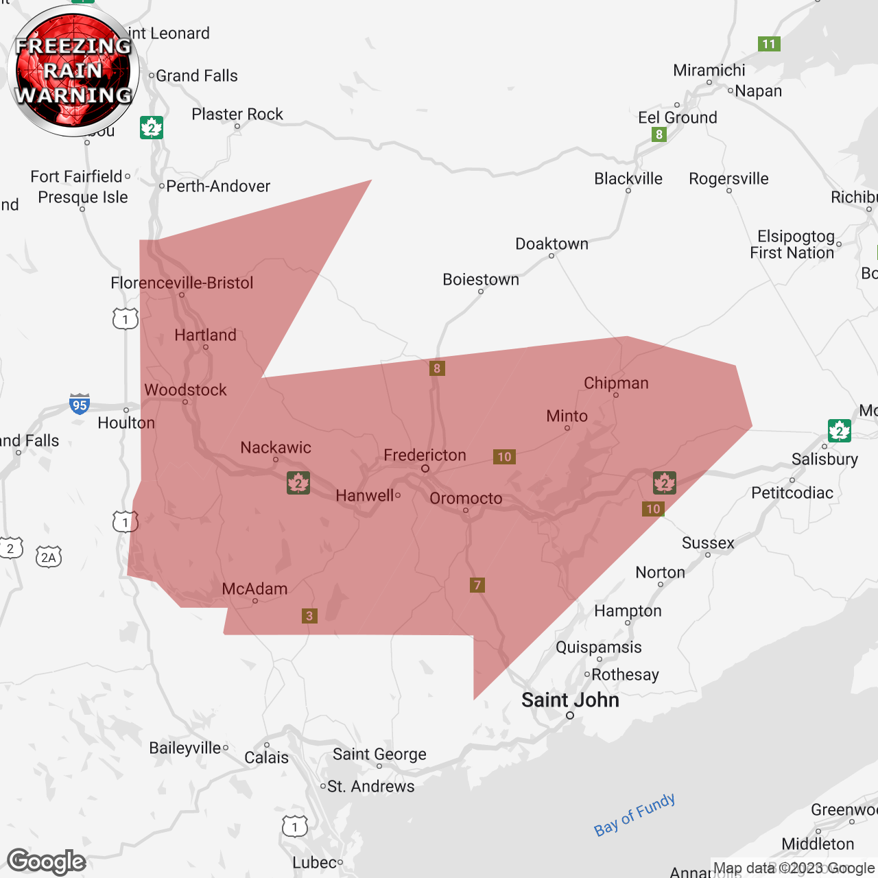 Freezing Rain Warning Issued