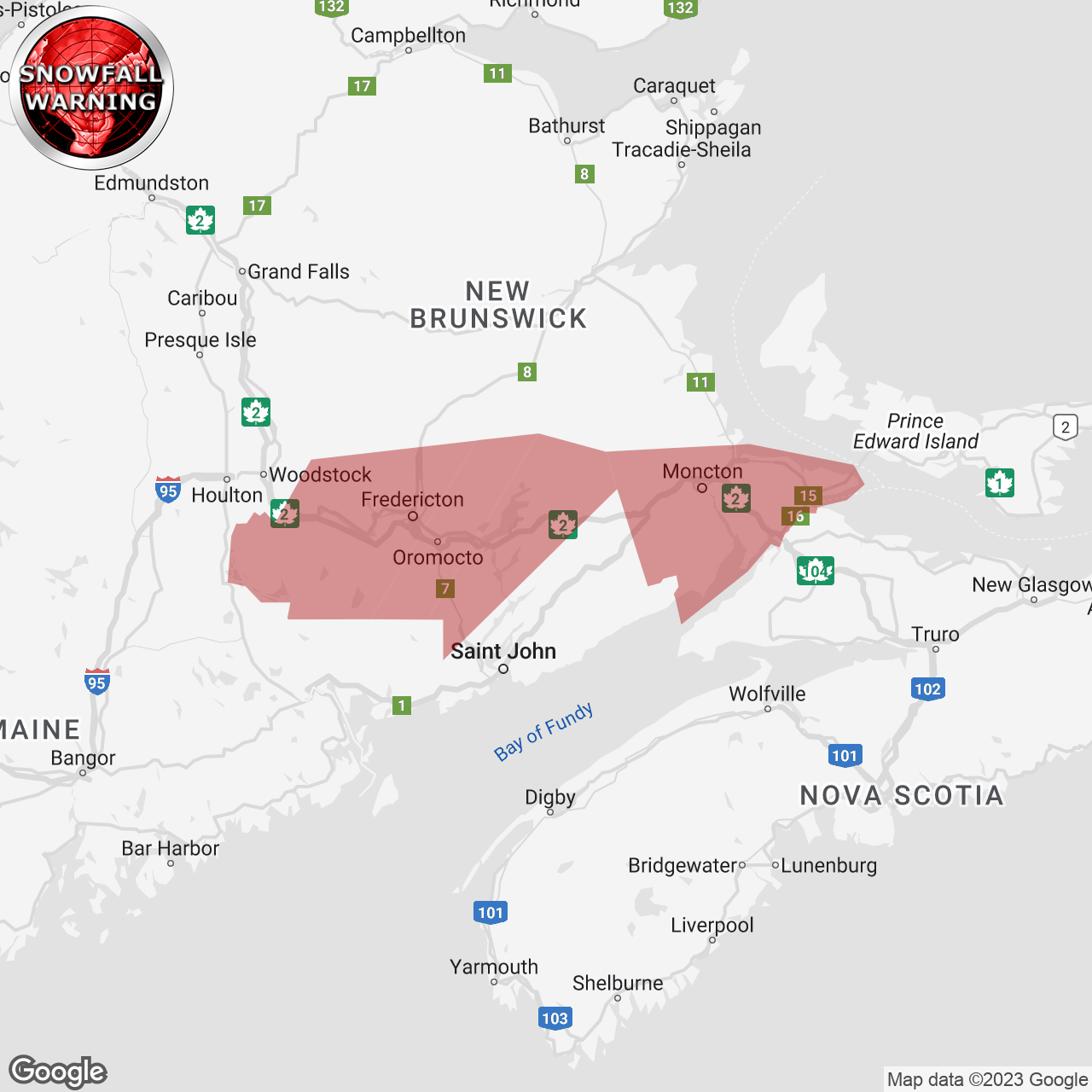 Snowfall Warning Issued