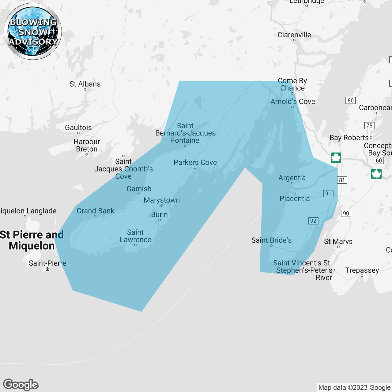 Blowing Snow Advisory Issued