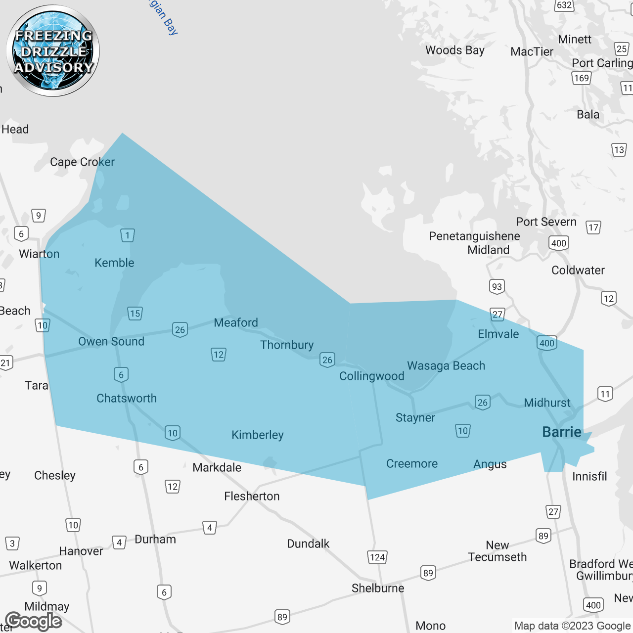 Freezing Drizzle Advisory Issued