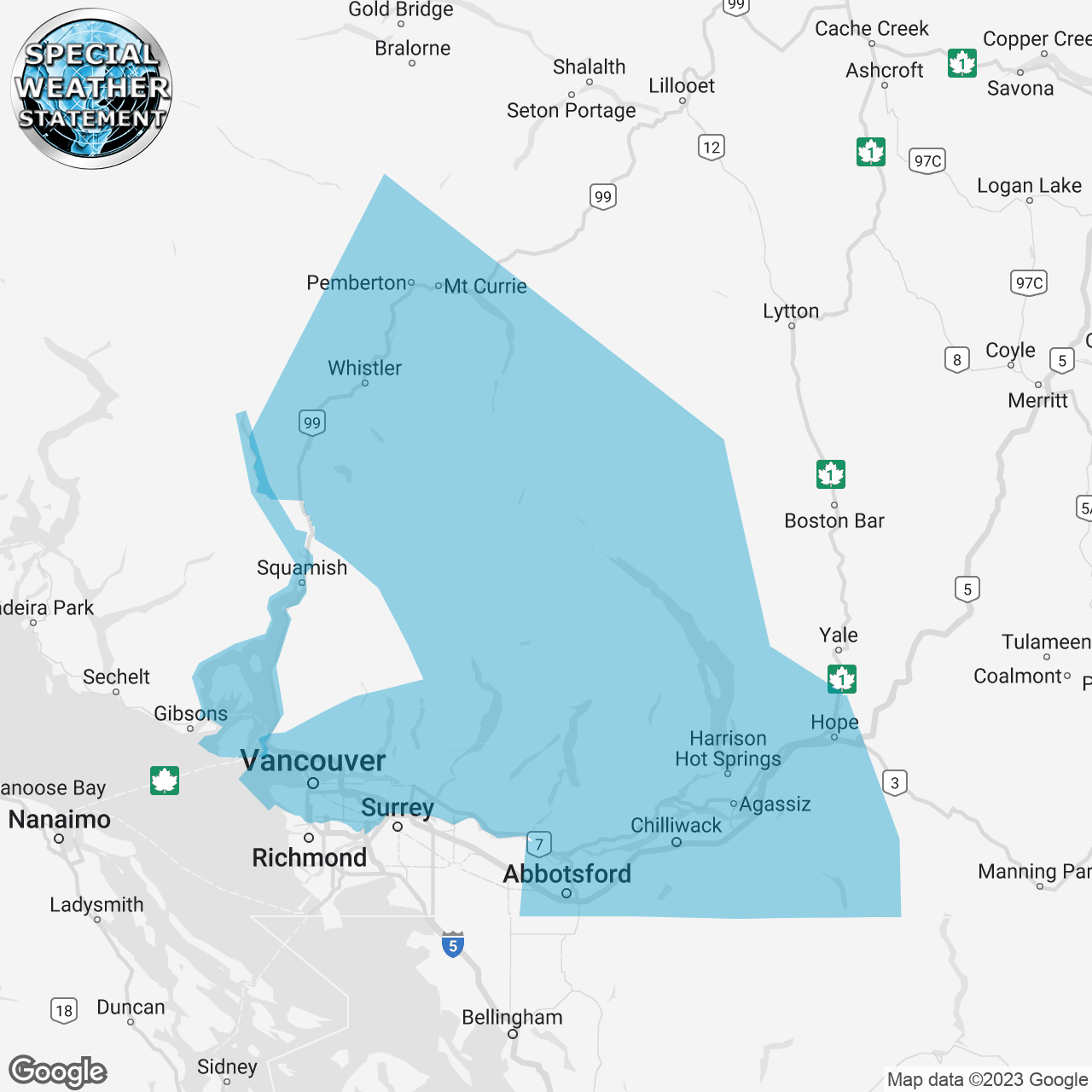 Special Weather Statement Issued