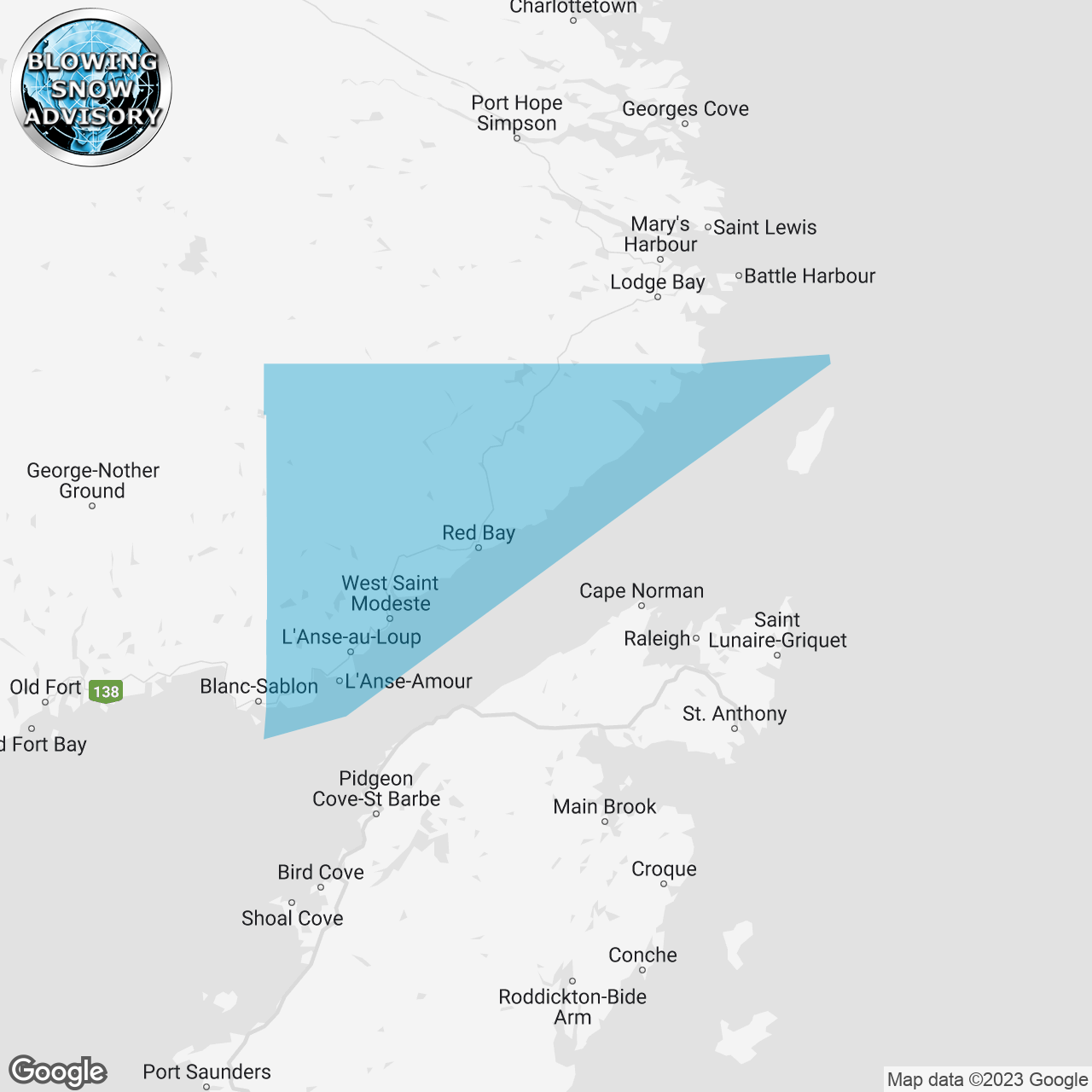 Blowing Snow Advisory Issued
