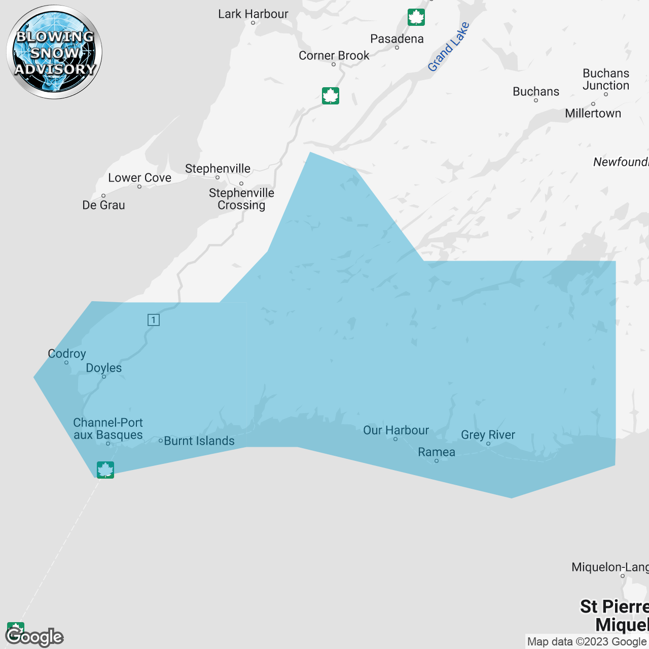 Blowing Snow Advisory Issued
