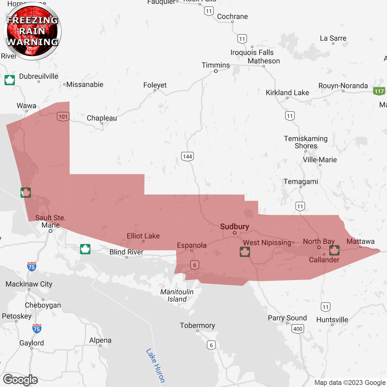 Freezing Rain Warning Continued