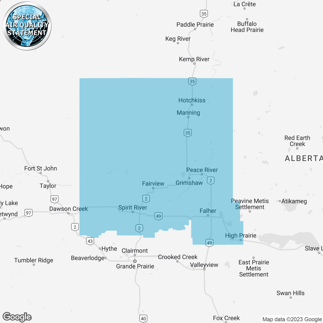 Special Air Quality Statement Issued