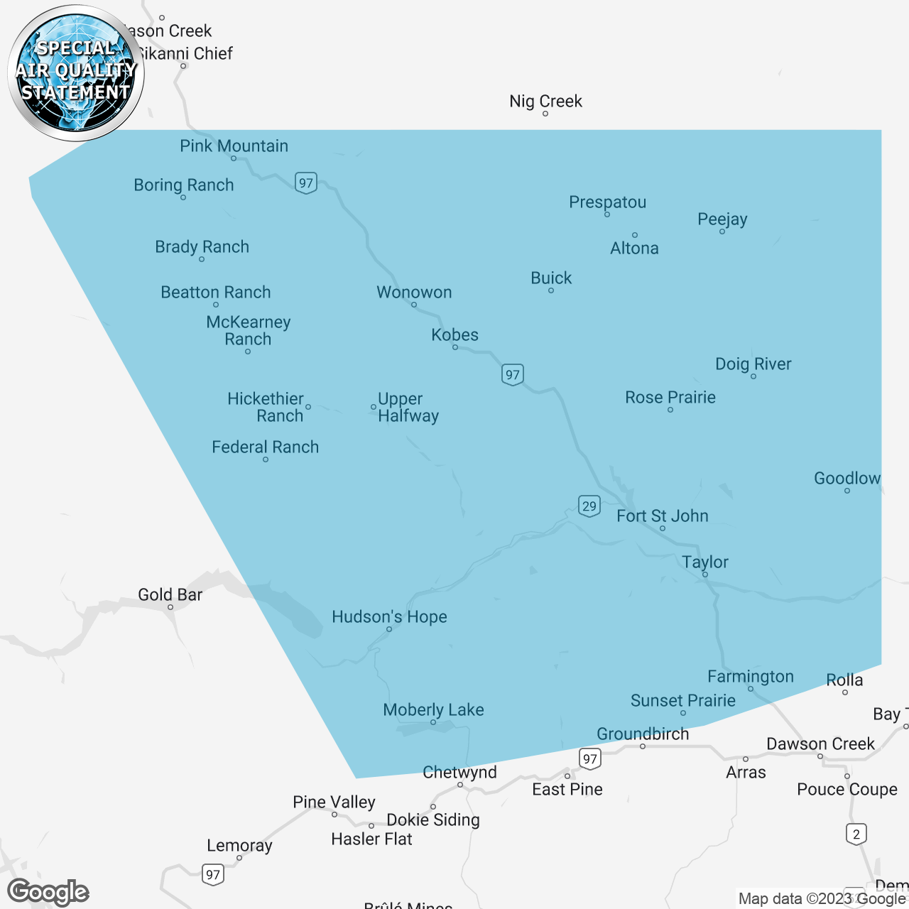 Special Air Quality Statement Issued
