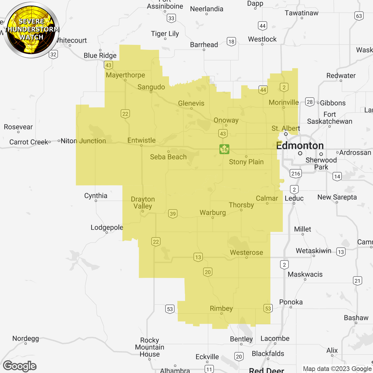 Severe Thunderstorm Watch Issued