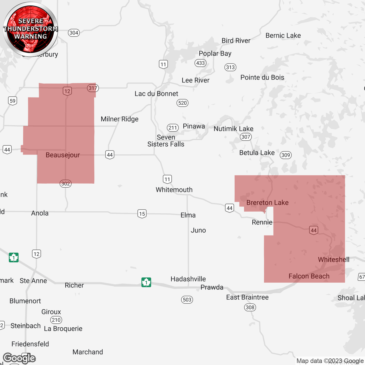 Severe Thunderstorm Warning Replaces Tornado Warning