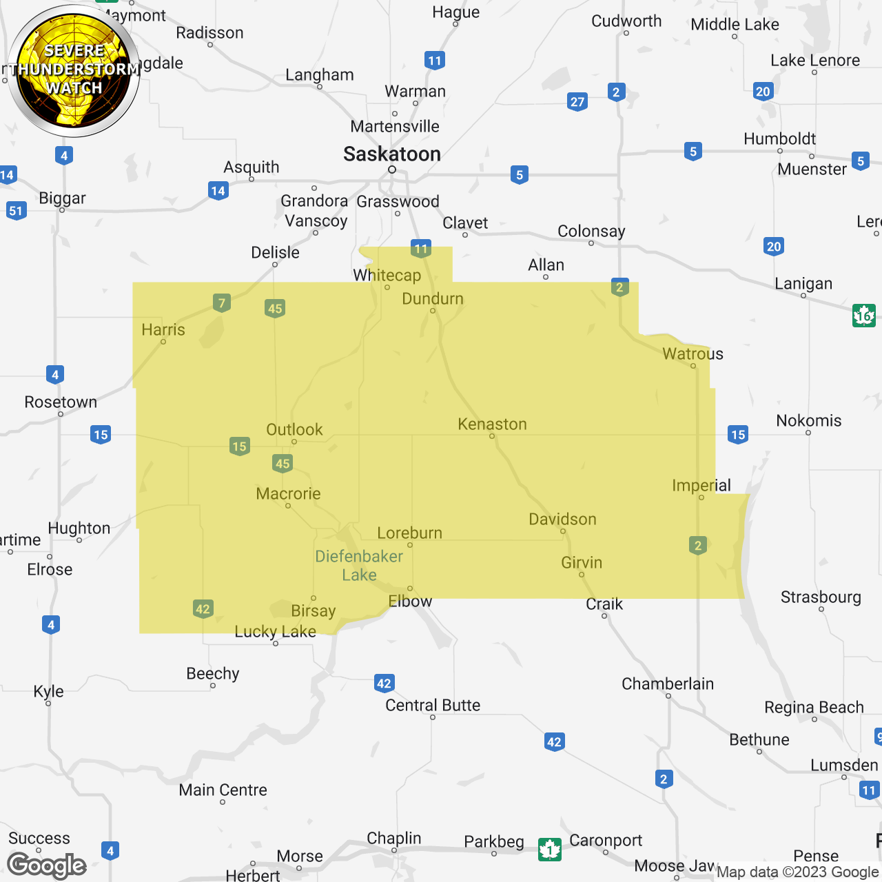 Severe Thunderstorm Watch Issued