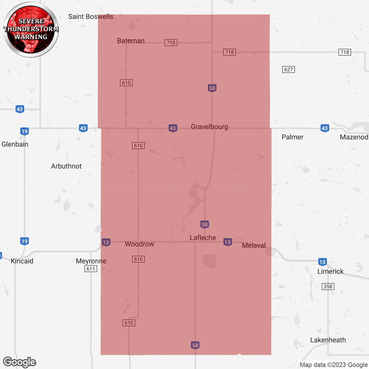 Severe Thunderstorm Warning Replaces Tornado Warning