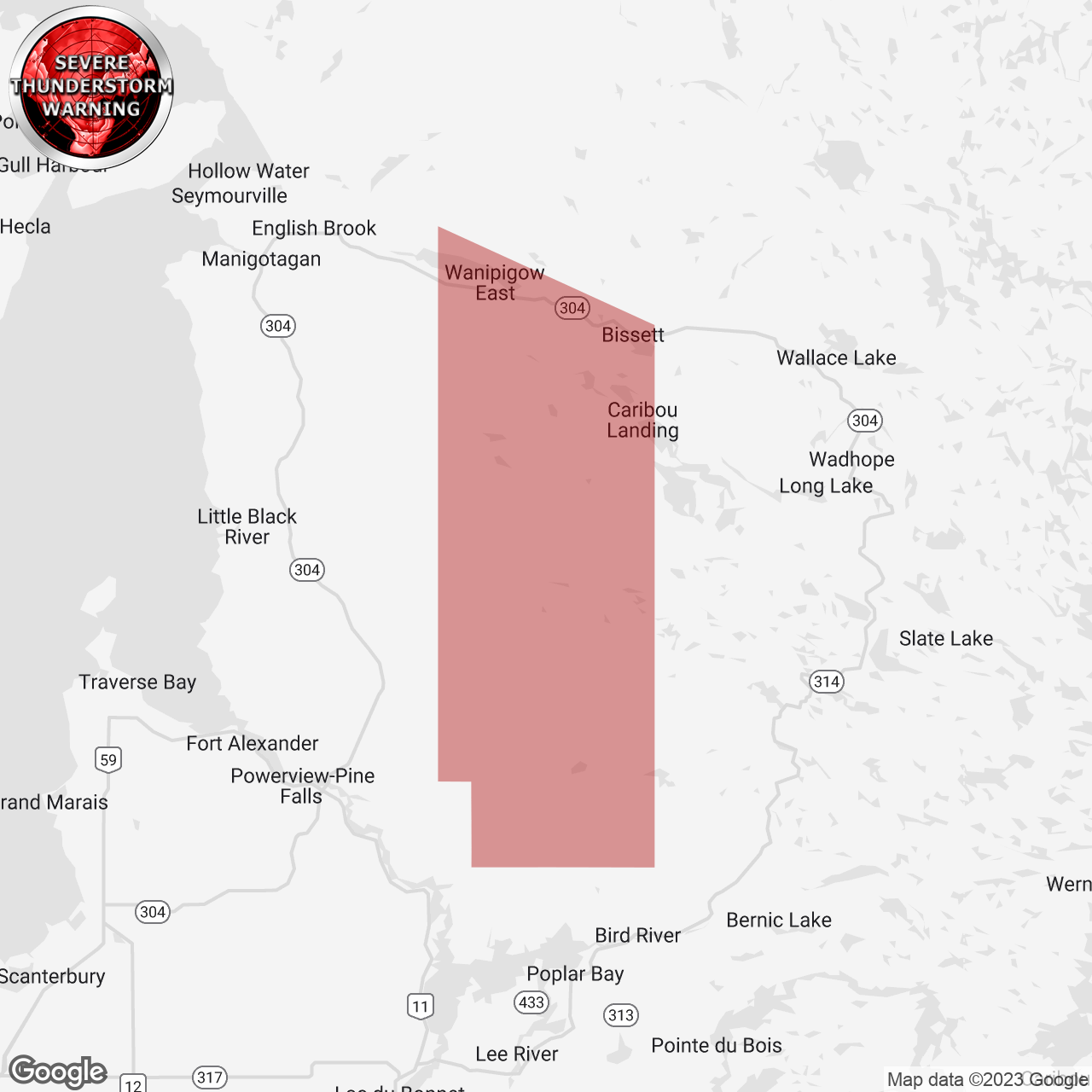 Severe Thunderstorm Warning Issued