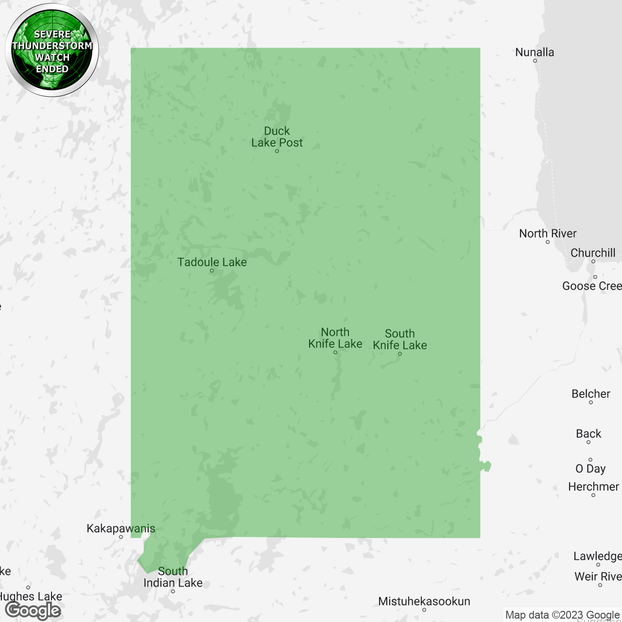 Severe Thunderstorm Watch Ended 