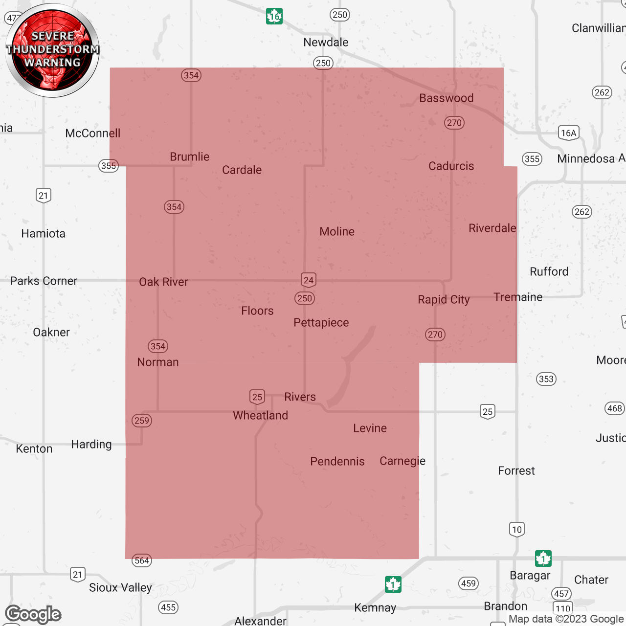 Severe Thunderstorm Warning Replaces Tornado Warning