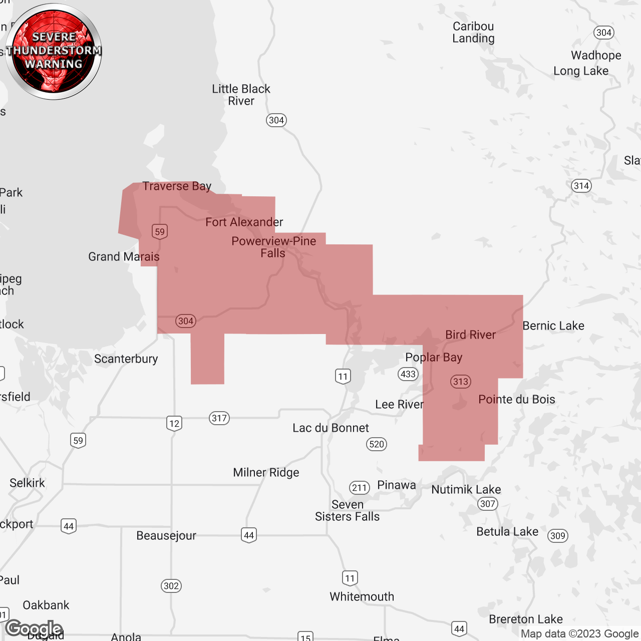 Severe Thunderstorm Warning Issued