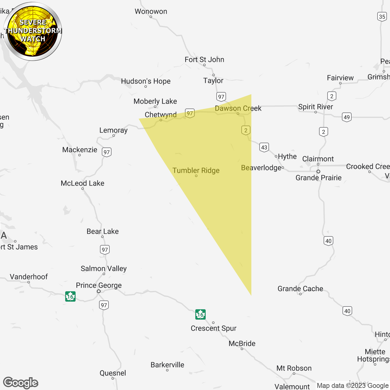 Severe Thunderstorm Watch Issued