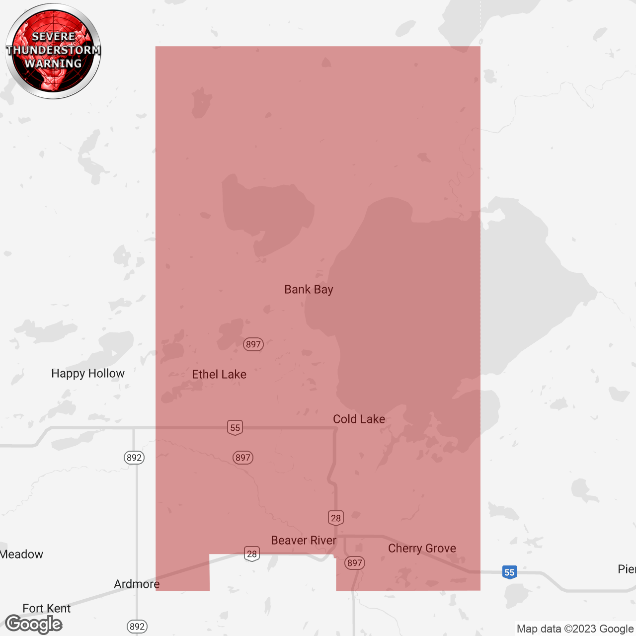 Severe Thunderstorm Warning Issued