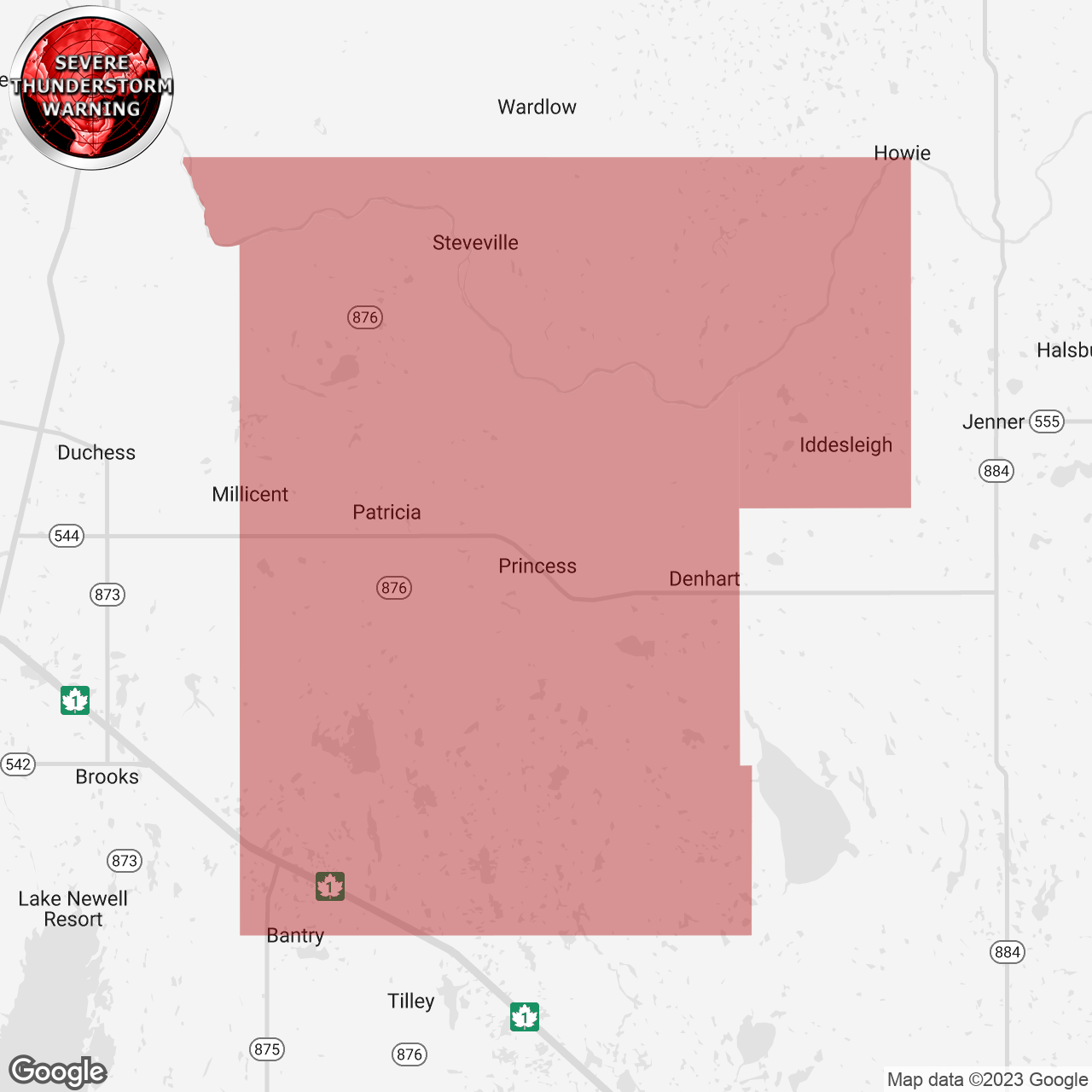 Severe Thunderstorm Warning Issued