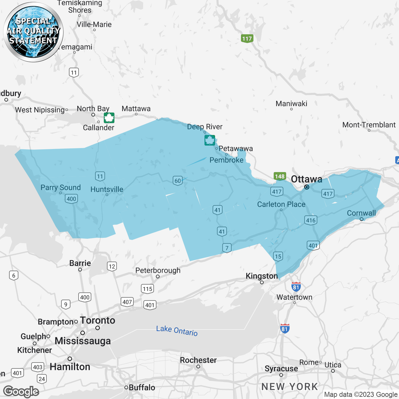 Special Air Quality Statement Issued