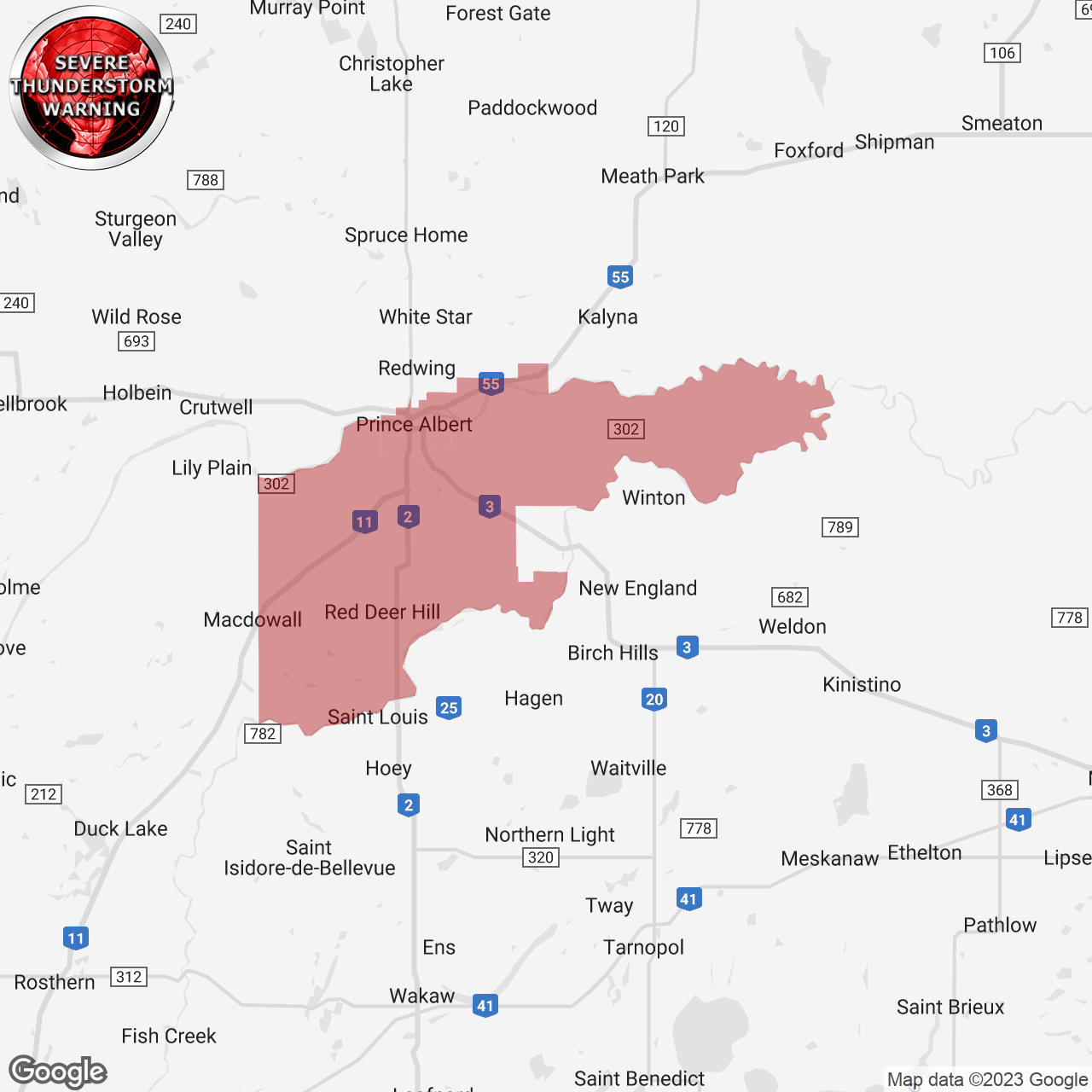 Severe Thunderstorm Warning Issued