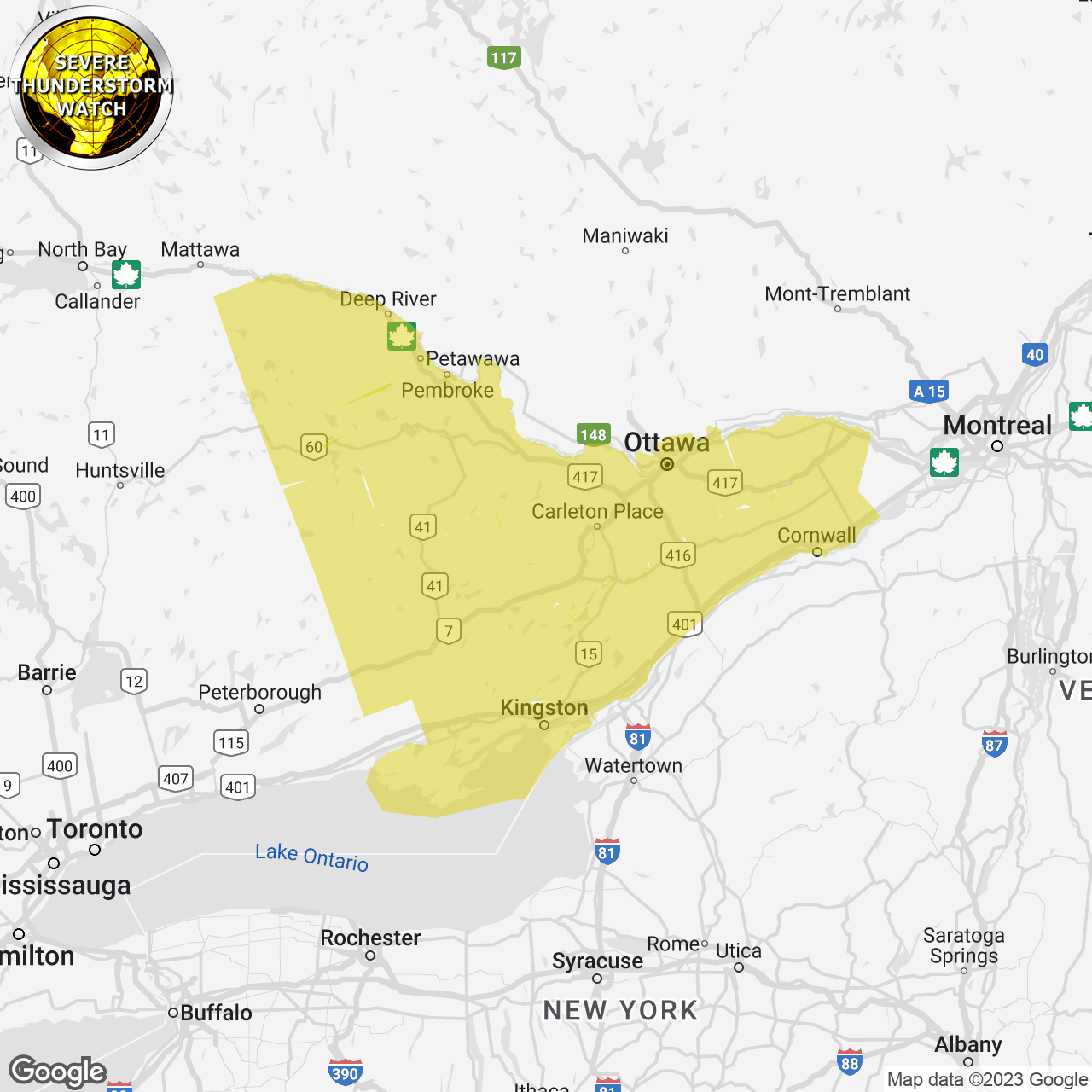 Severe Thunderstorm Watch Issued