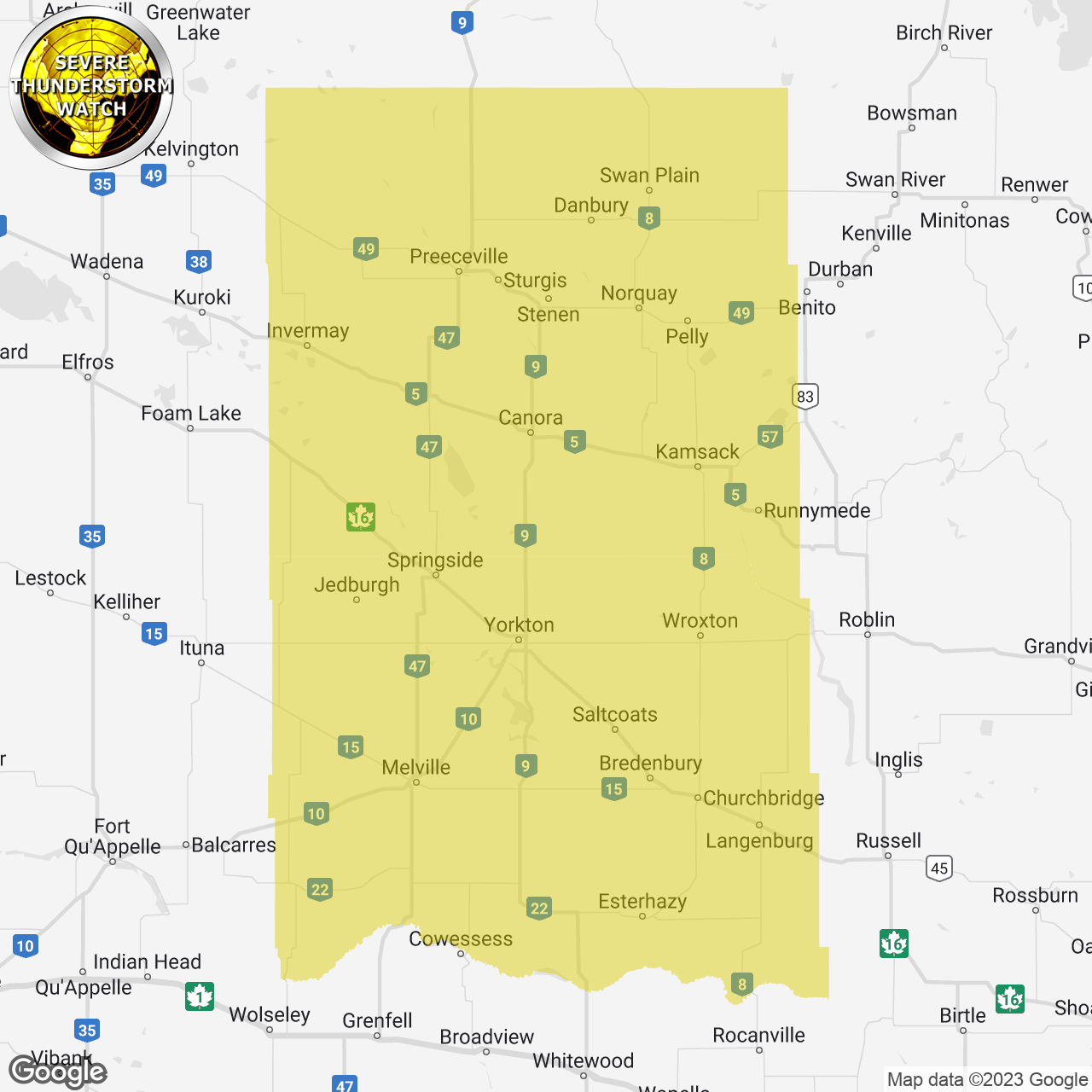 Severe Thunderstorm Watch Issued