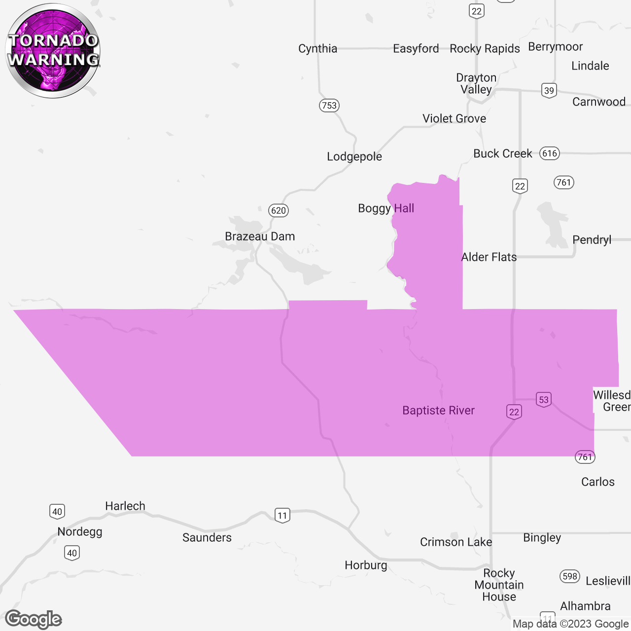 Tornado Warning Replaces Severe Thunderstorm Warning