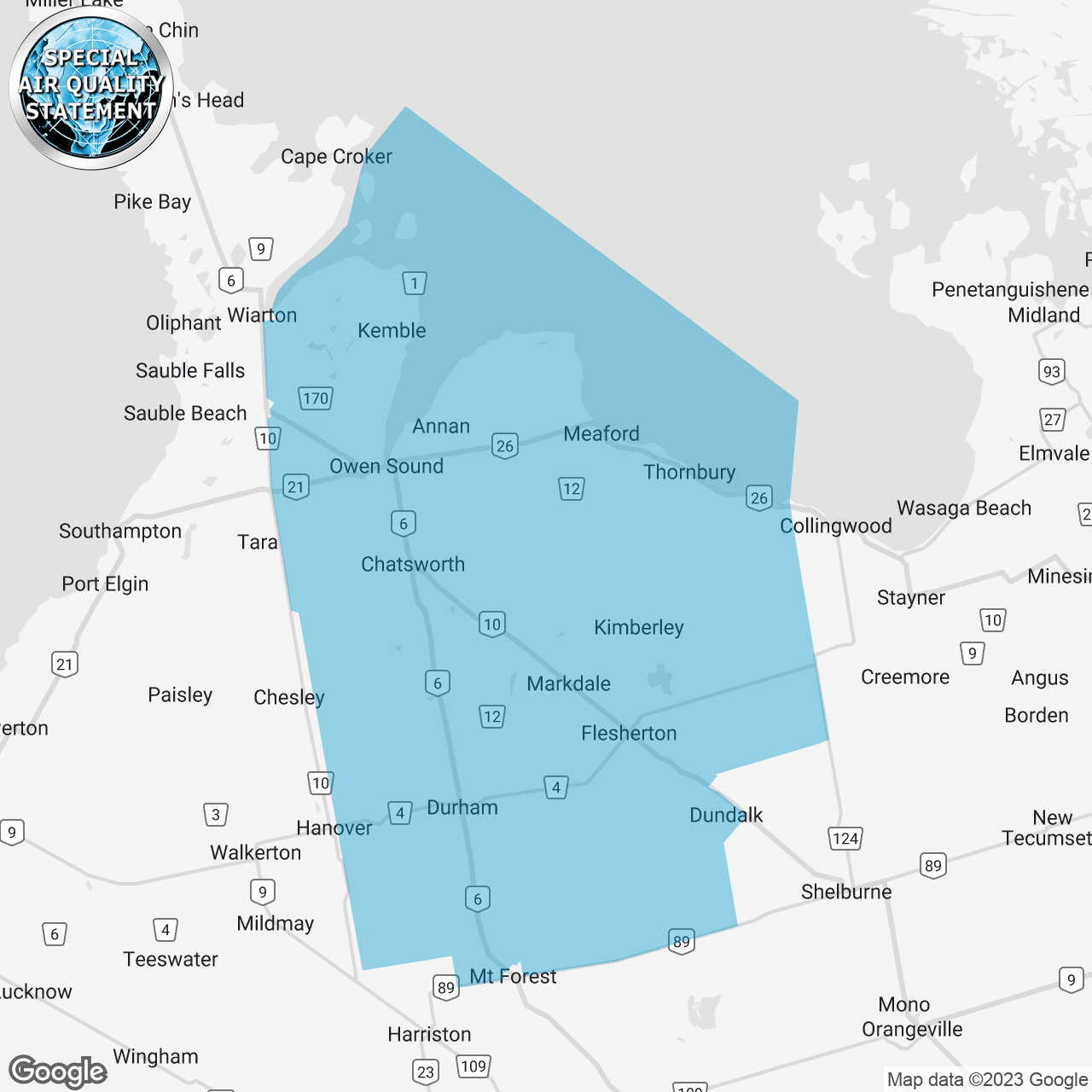 Special Air Quality Statement Issued