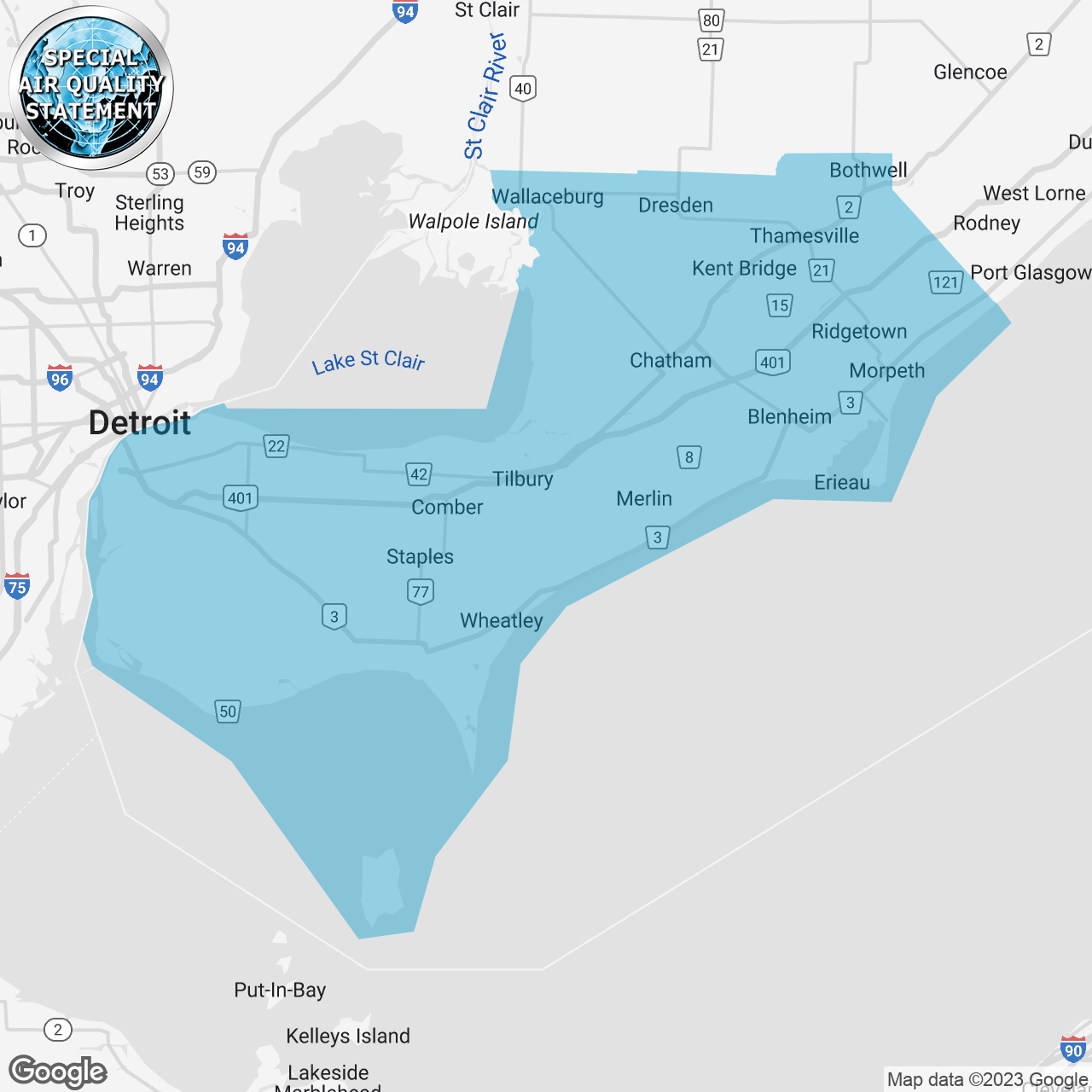 Special Air Quality Statement Issued