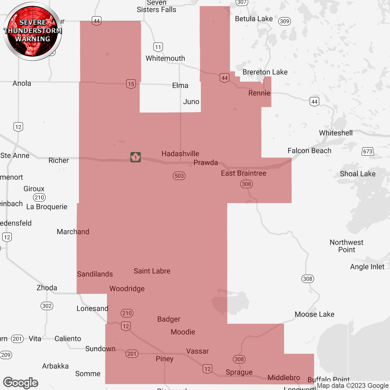 Severe Thunderstorm Warning Continued