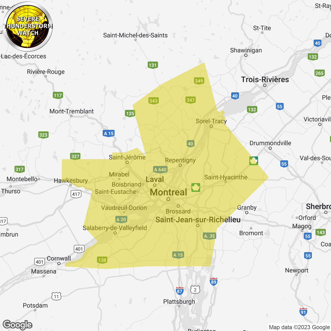 Severe Thunderstorm Watch Issued