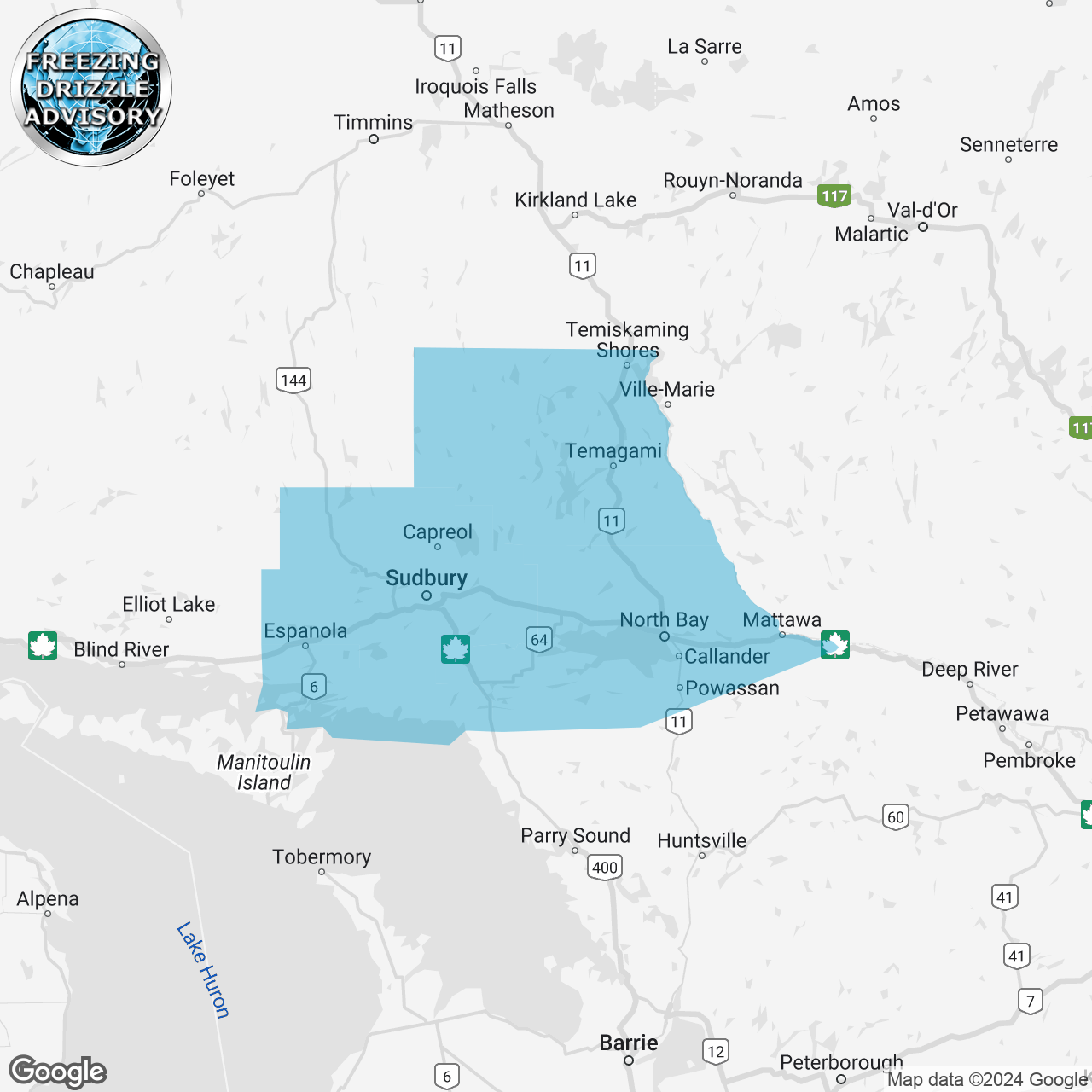 Freezing Drizzle Advisory Issued