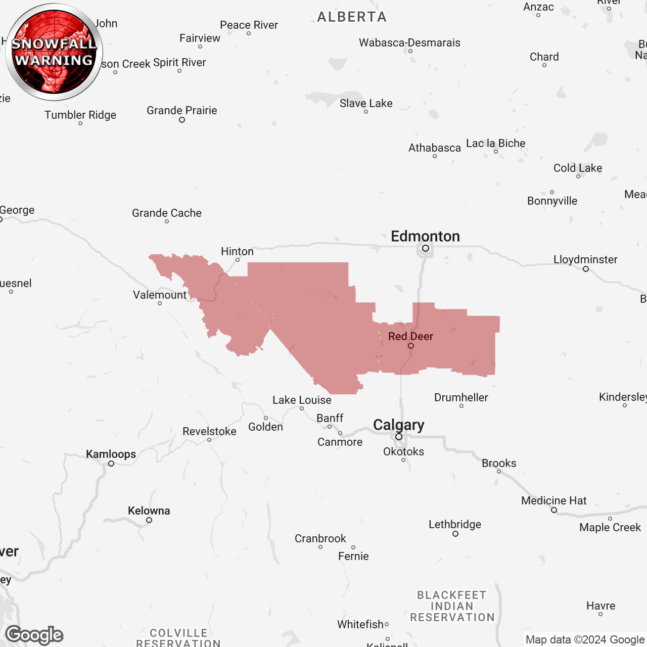 Snowfall Warning Issued