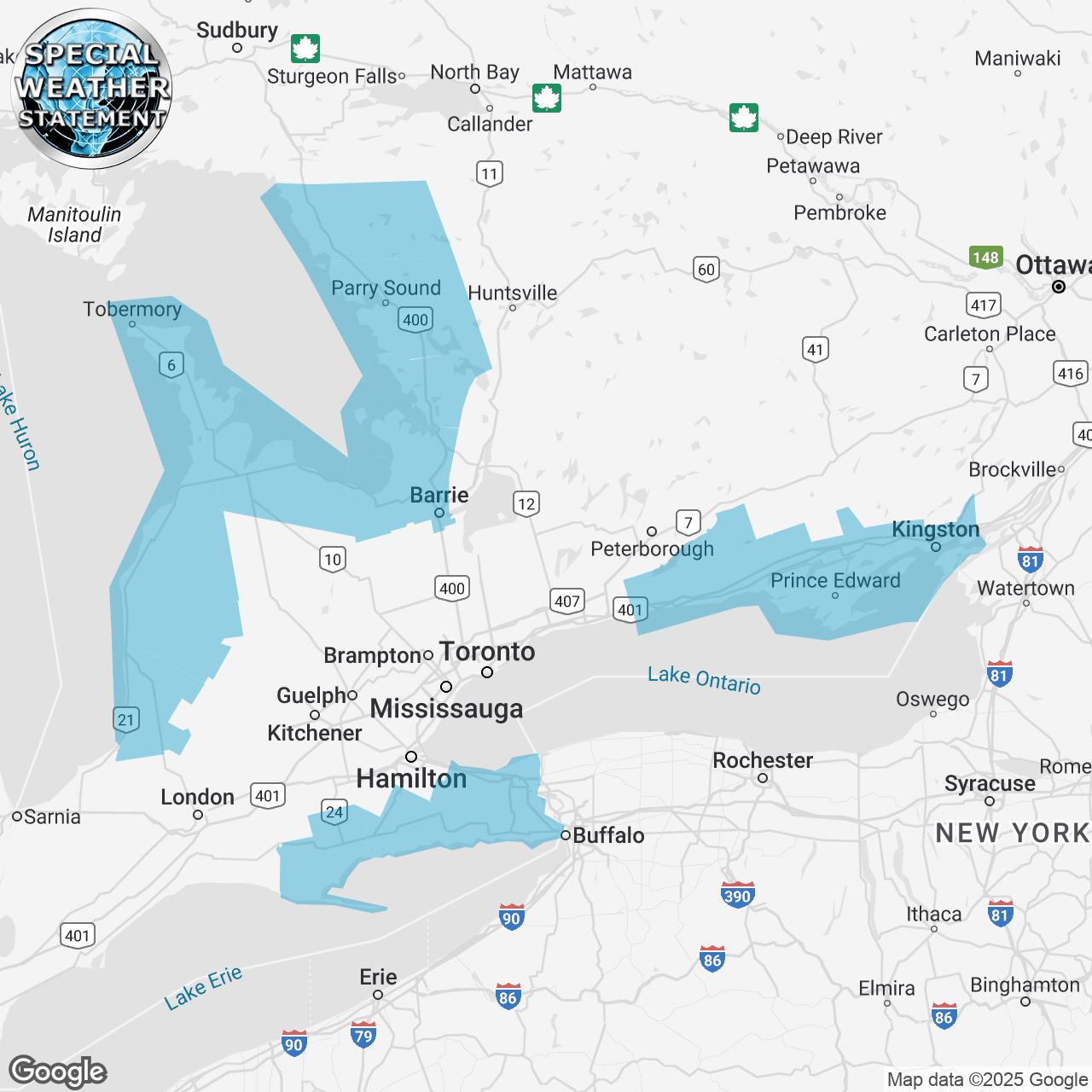 Special Weather Statement Issued