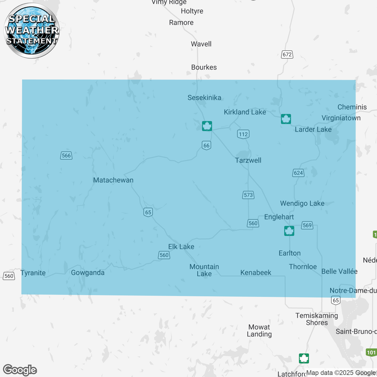 Special Weather Statement Issued