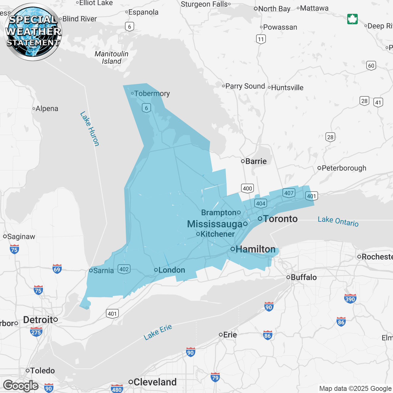 Special Weather Statement Issued